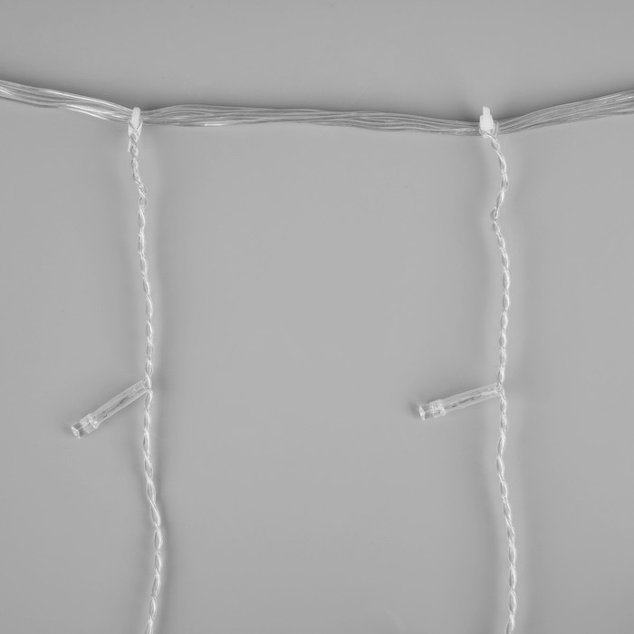 Гирлянда &laquo;Занавес&raquo; 2 &times; 3 м, IP20, прозрачная нить, 720 LED, свечение жёлтое, 8 режимов, 220 В