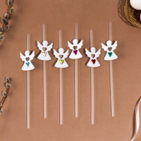 Трубочки для коктейля &laquo;Ангел&raquo;, набор 6 шт.