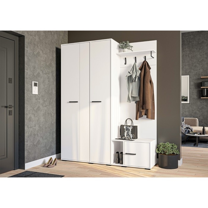 Прихожая Моника-3 1650х430х2100 белая Прихожая Моника-3 1650х430х2100 белая