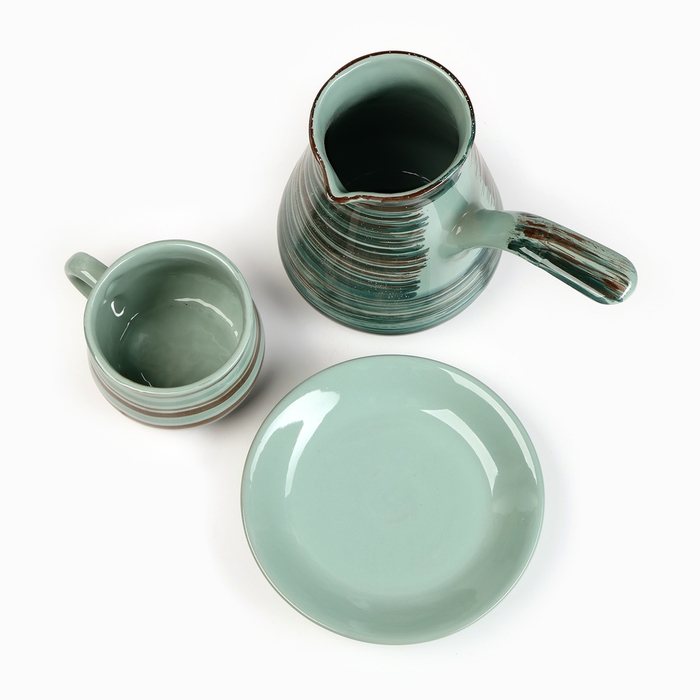 Сервиз Сервиз "Марокко" чашка с блюдцем 4х0,25л + турка 0,8л, скандинавия