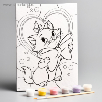 Картина по номерам для детей "Кошечка Мари" 21х15 см, Коты Аристократы Картина по номерам для детей "Кошечка Мари" 21х15 см, Коты Аристократы
