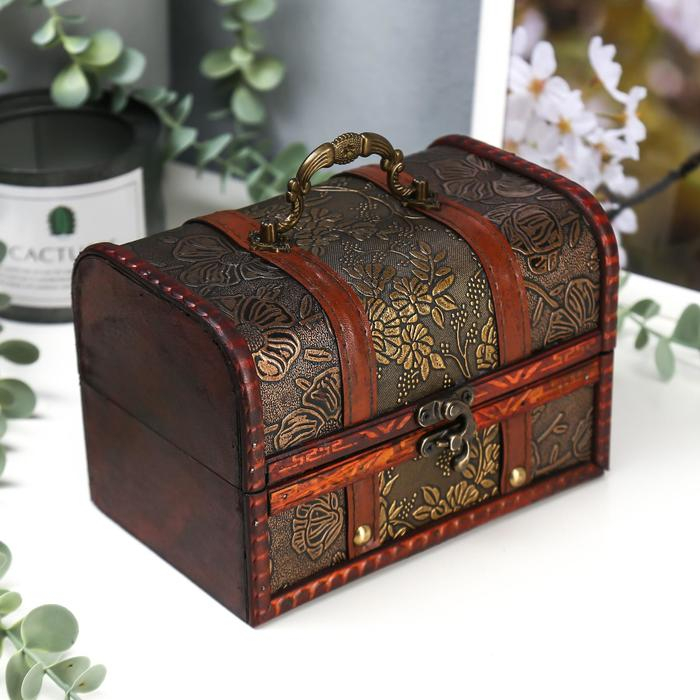 Шкатулка сундучок Шкатулка сундучок "Цветущий сад" 11,5х18х12 см