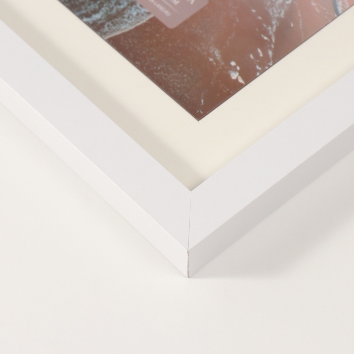 Фоторамка МДФ на 1 фото 13х18 см с паспарту "Феличита" белая 2х23х28 см