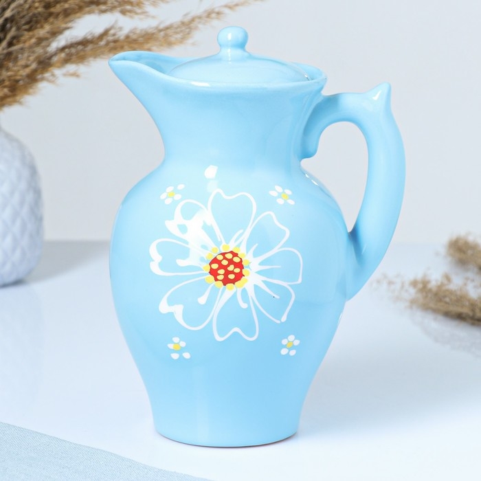 Кувшин Кувшин "Дачный" 1,4л / 22,5х13,5см, ромашка голубая