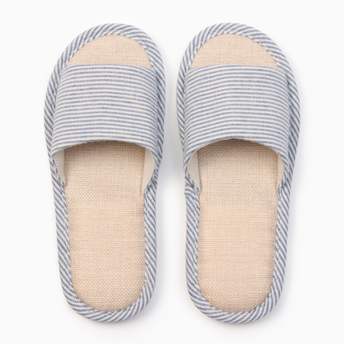 Тапочки женские с открытым носом, размер 36-37, синий Тапочки женские с открытым носом, размер 36-37, синий