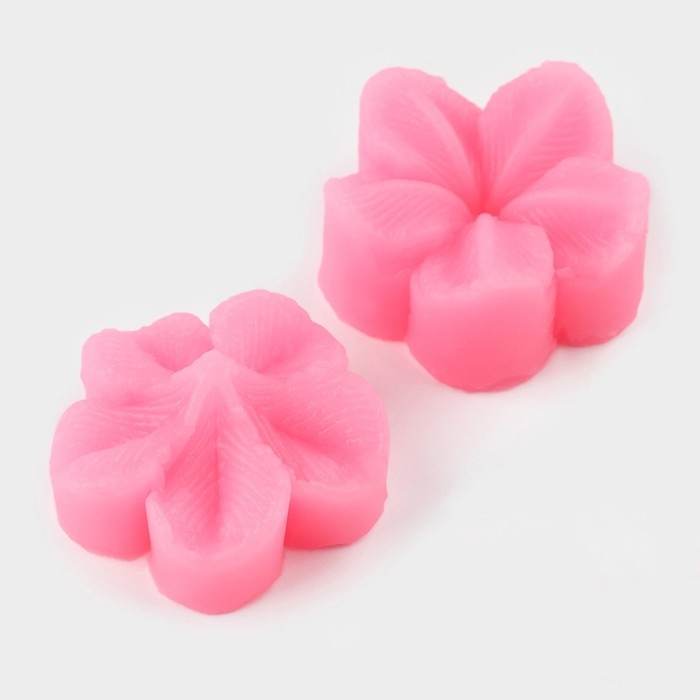 Молд &laquo;Цветок&raquo;, силикон, 2 предмета, 4&times;2,9 см, цвет МИКС