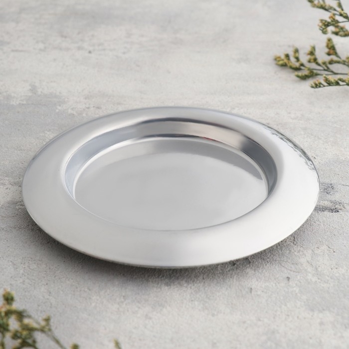 Подсвечник "Чашка 110" металл на одну свечу, 11х11 см, хром