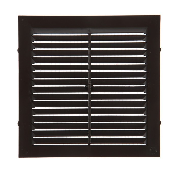 Решетка вентиляционная Решетка вентиляционная "КосмоВент" Люкс Л155КР, 155х155мм, с сеткой, неразъемная, коричневая