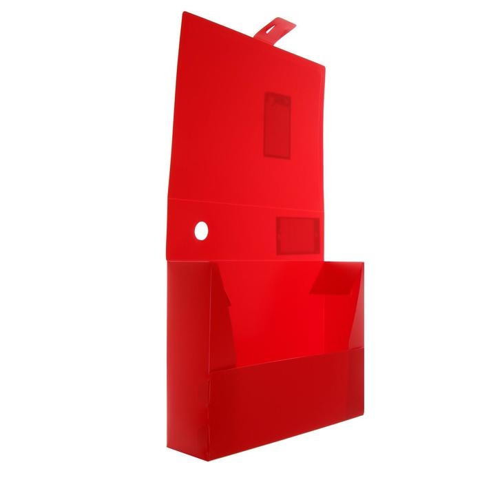 Папка-короб архивная А4, корешок 80 мм, пластик, Calligrata, вырубная застежка, красная, до 700 листов Папка-короб архивная А4, корешок 80 мм, пластик, Calligrata, вырубная застежка, красная, до 700 листов