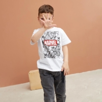 Футболка детская Мстители, рост 110-116, белый