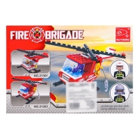 Конструктор Пожарная бригада &laquo;Вертолёт&raquo;, 105 деталей