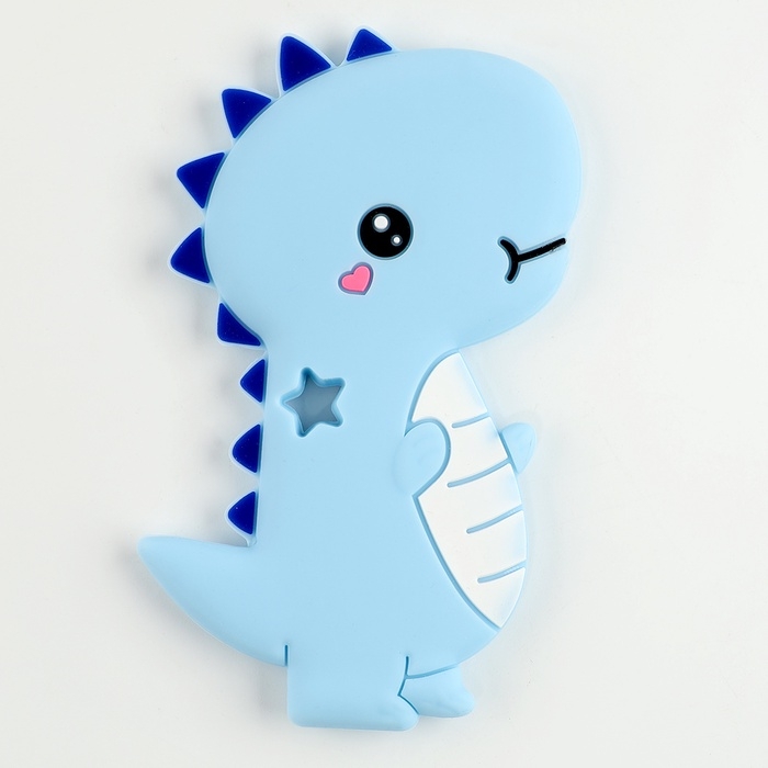 Прорезыватель силиконовый для зубов «Динозаврик», цвет голубой Прорезыватель силиконовый для зубов «Динозаврик», цвет голубой