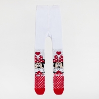 Колготки Дисней &laquo;Минни Маус&raquo;, цвет красный/белый, 104-110 см