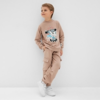 Свитшот детский MINAKU, цвет бежевый, рост 116 см