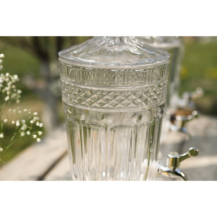 Диспенсер для напитков стеклянный Magistro &laquo;Изыск&raquo;, 3 л, 17&times;44,5 см