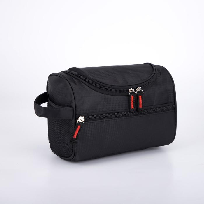 Косметичка на молнии, наружный карман, цвет чёрный Косметичка на молнии, наружный карман, цвет чёрный