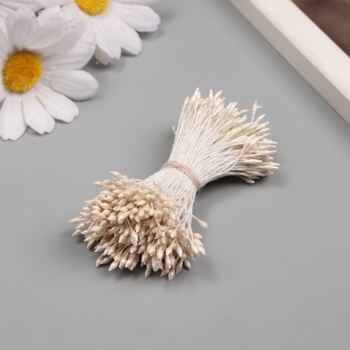 Тычинки для искусственных цветов глянец Тычинки для искусственных цветов глянец "Рисинки" рисовый набор 360 шт длина 6 см