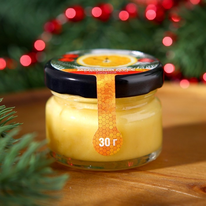 Новый год. Медовый мусс &laquo;Часики&raquo;, с апельсиновой цедрой, 30 г