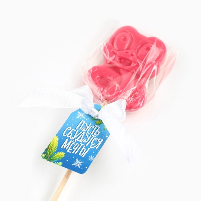 Леденец в форме змеи &laquo;Пусть сбудутся мечты&raquo; вкус клубника 24 г