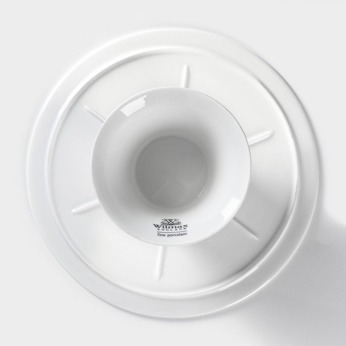 Тортовница фарфоровая на ножке, 25&times;9 см