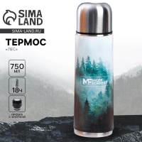 Термос &laquo;Лес&raquo; в кожзаме, MODE FORREST, 750 мл, время сохранения тепла 16-18 ч
