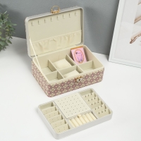 Шкатулка кожзам для украшений "Мозаика из плитки" зелёная 16,3х24х8,5 см Шкатулка кожзам для украшений "Мозаика из плитки" зелёная 16,3х24х8,5 см