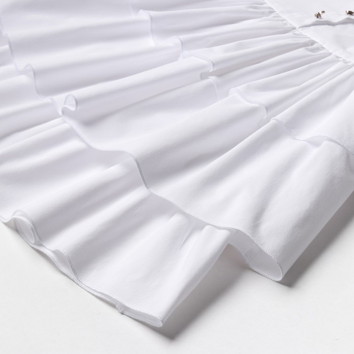 Платье для девочки MINAKU: Cotton collection цвет белый, р-р 128