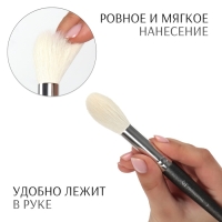 Кисть для макияжа &laquo;PREMIUM&raquo;, 18 см, цвет чёрный