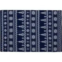 Плед Elnik, синий с молочно-белым Плед Elnik, синий с молочно-белым