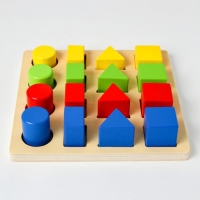 Головоломка &laquo;Изучаем цвета и фигуры&raquo;, 16 объёмных фигур