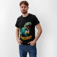 Футболка мужская  "Пивозавр" р. 50, черный