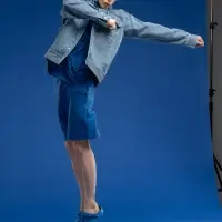 Куртка джинсовая O2, голубая, размер M/L