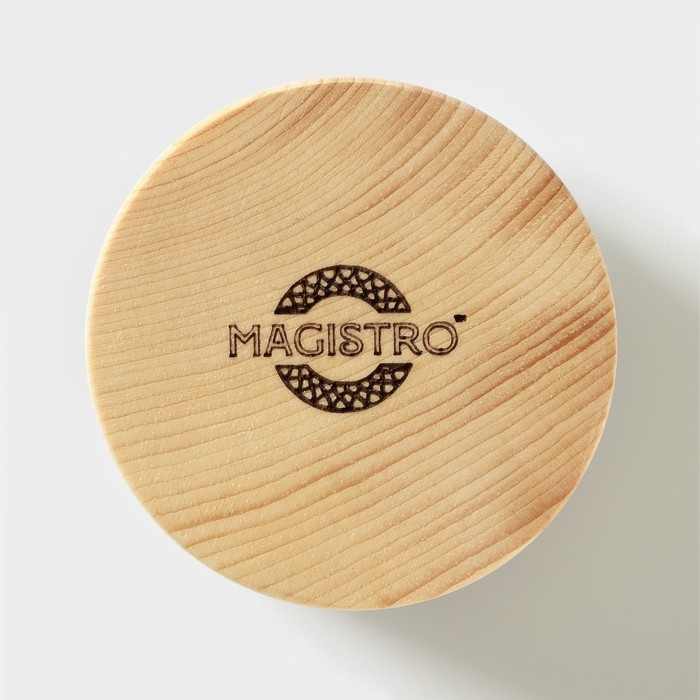 Банка - контейнер для сыпучих и жидкостей Magistro, герметичная, с крышкой, цельный кедр, 100 мл Банка - контейнер для сыпучих и жидкостей Magistro, герметичная, с крышкой, цельный кедр, 100 мл