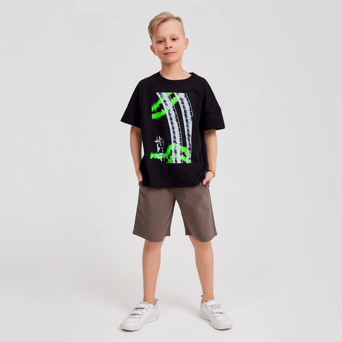 Футболка детская MINAKU Bright, цвет чёрный, рост 146 Футболка детская MINAKU Bright, цвет чёрный, рост 146