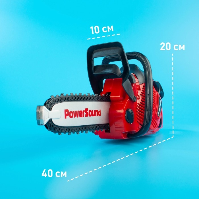 Инструмент &laquo;Бензопила&raquo;, звуковые эффекты, работает от батареек, цвет красный