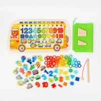 Детский логический центр 5 в 1 &laquo;Автобус&raquo; 42 &times; 22,5 &times; 8 см