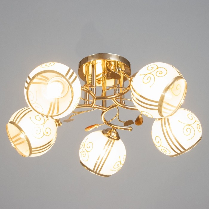 Люстра "Грета" 5х40Вт Е27 Золото МОДЕЛЬ: 2600553