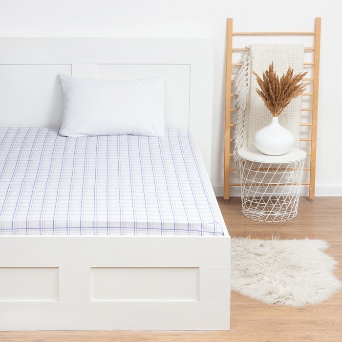 Простыня LoveLife &laquo;Клетка&raquo; 150х220 см, 100% хлопок, поплин, 125 г/м&sup2;
