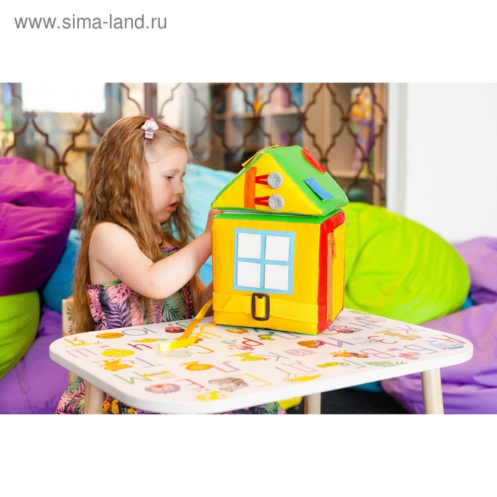 Мягкий модуль тактильный &laquo;Домик Малышок&raquo;, по методике Монтессори