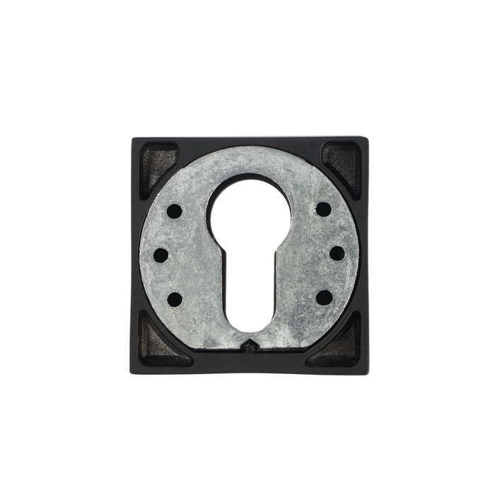 Накладка на цилиндровый механизм LOCKLAND, квадратная, с креплением, цвет черный