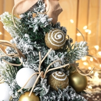 Ёлка декор "Сюрприз в мешочке" 31х17 см, золото Ёлка декор "Сюрприз в мешочке" 31х17 см, золото