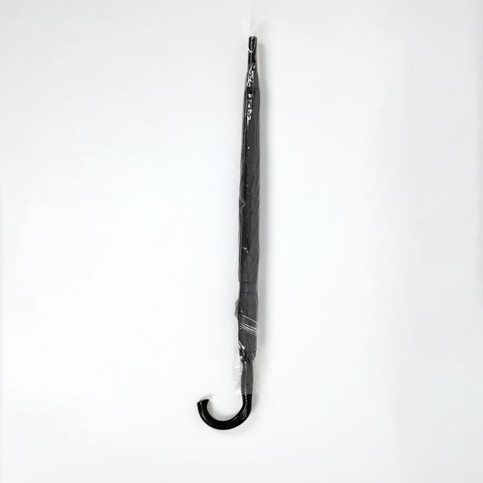 Зонт - трость полуавтоматический &laquo;Однотонный&raquo;, 8 спиц, R = 58/70 см, D = 140 см, цвет чёрный