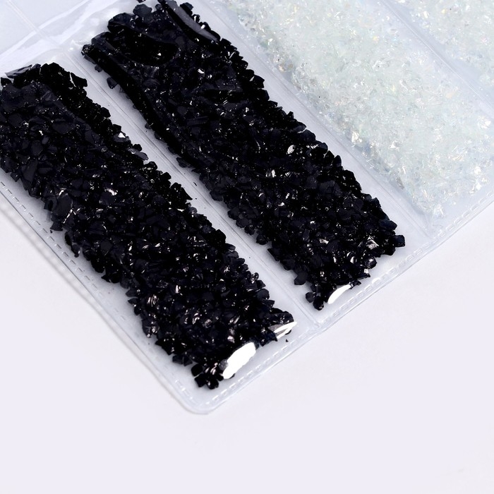 Крошка стеклянная для эпоксидной смолы, набор 3 цвета, вес 1 цвета &mdash; 10 г