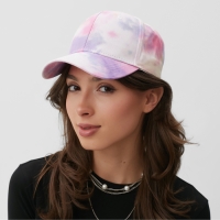 Кепка женская MINAKU "Tie-dye", цвет сиреневый, р-р 54-56 Кепка женская MINAKU "Tie-dye", цвет сиреневый, р-р 54-56