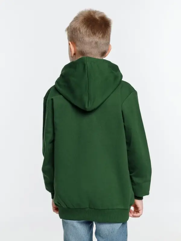 Худи детское Kirenga Kids 2.0, темно-зеленое, 6 лет
