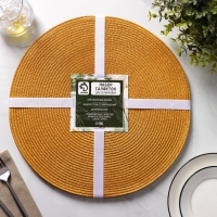 Салфетки сервировочные на стол Доляна &laquo;Лофт&raquo;, 4 шт, d=38 см, цвет песочный