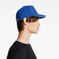 Бейсболка Classic, ярко-синяя с белым кантом