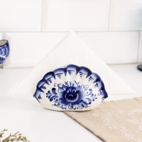 Салфетница &laquo;Ракушка&raquo;,  гжель