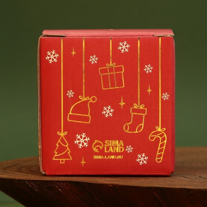 Новогодняя свеча в банке «Зима - волшебное время», аромат еловые ветки, 5,5 х 5 х 5,5 см. Новогодняя свеча в банке «Зима - волшебное время», аромат еловые ветки, 5,5 х 5 х 5,5 см.