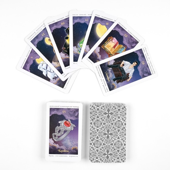 Карты таро Карты таро "Оракул полнолуния", карты гадальные, с инструкцией, 108 карт, 7.1 х 11.6 см